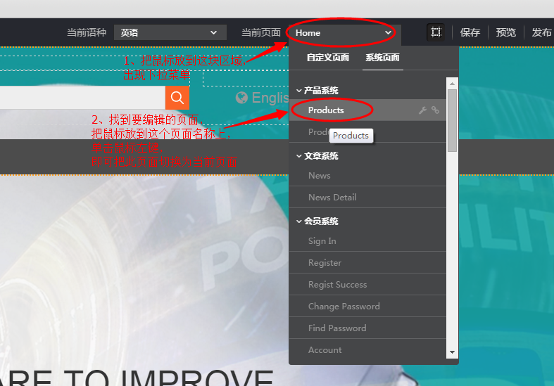 把某个页面切换为当前页面